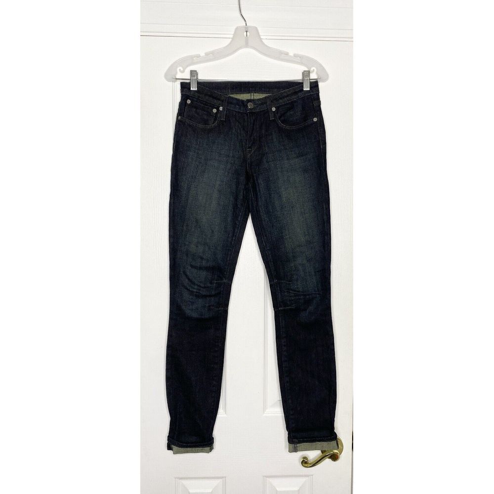 Helmut Lang Women's Denim Skinny Straight Jeans Dark‎ Wash 26 Made In USA